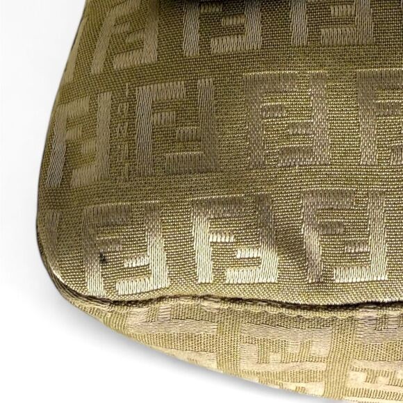 Authentic FENDI Mama Beige Monogram FF Zucchino Canvas Single Shoulder B… - Picture 10 of 16